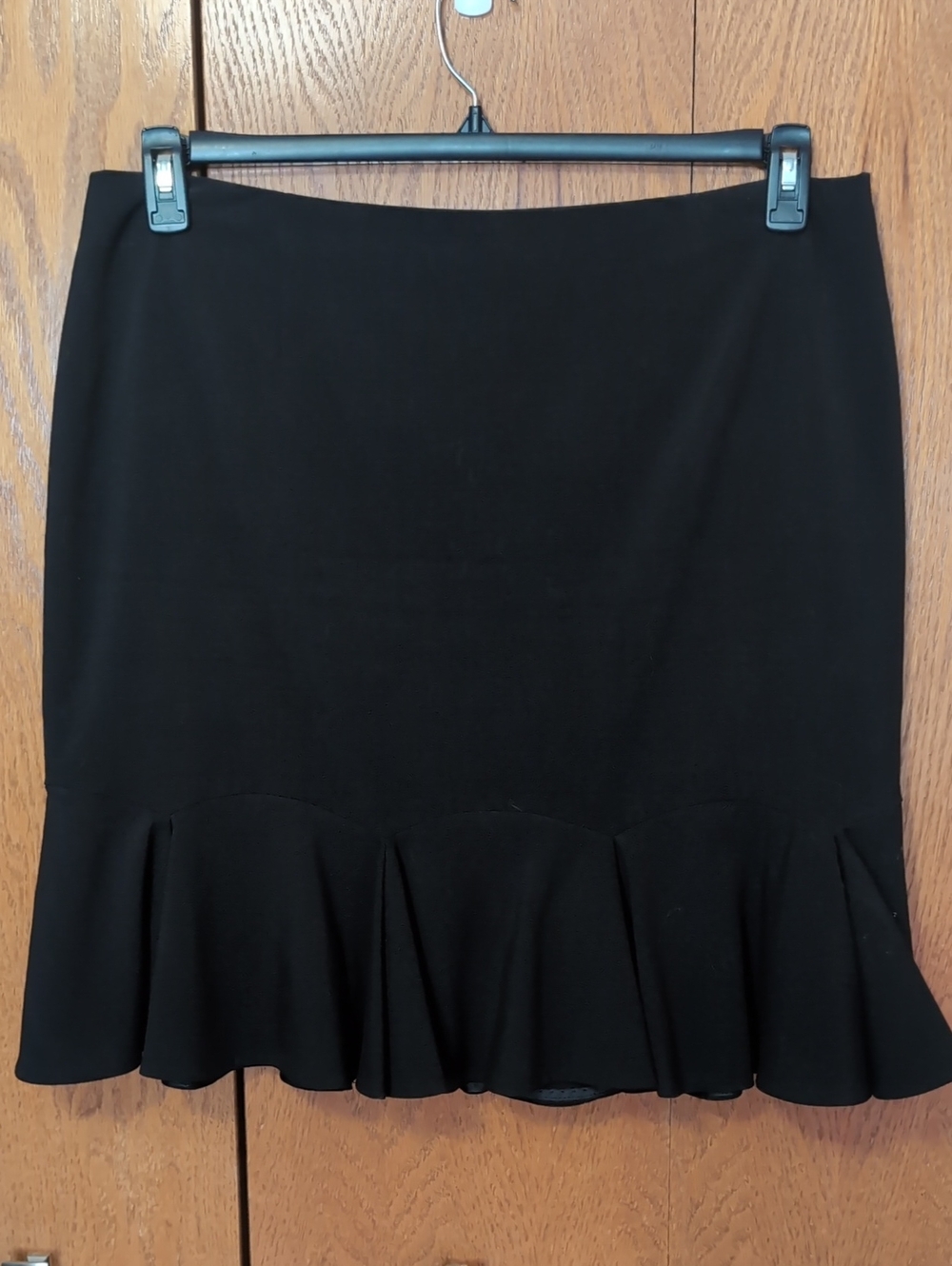 Nine West Black Mini Skirt with Flounce Hem